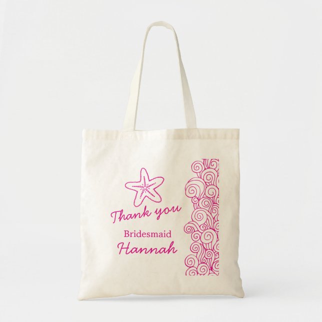 Sac mariage de l'étoile de mer rose tourbillon (Devant)