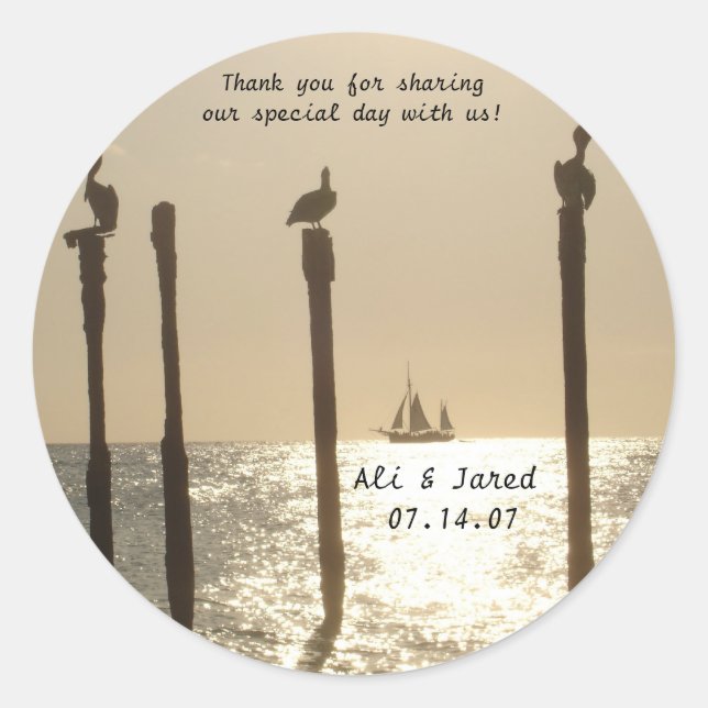 sac mariage merci sticker (Devant)