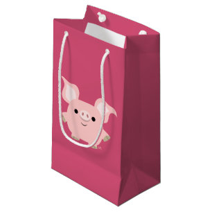 Sac mignon de cadeau de porc de bande dessinée de