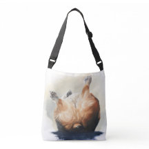 Sac mortuaire à l'envers à croix de bout de corgi