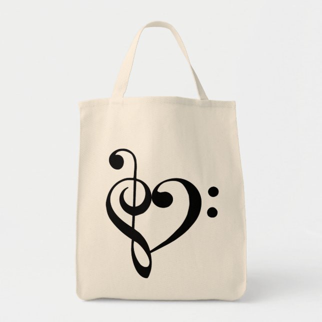 Sac (noir) de coeur de clefs triples et basses (Devant)