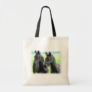 Sac noir de conception de chevaux