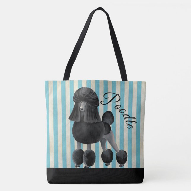 Sac noir de rayure de caniche (Devant)
