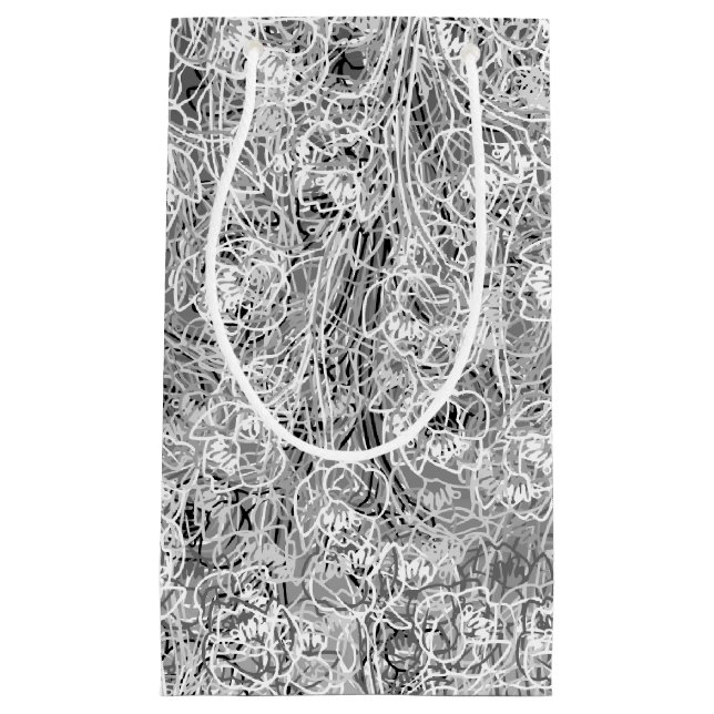 Sac noir et blanc de cadeau de l'impression (Devant)