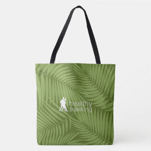 Sac olive de plage de paumes tropicales saines de