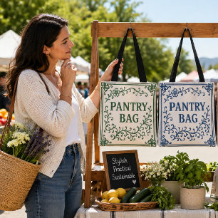 SAC PANTRY "THÉ VERT" - SAC FOURRE-TOUT CHINOISERI