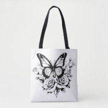 Sac papillon noir et blanc