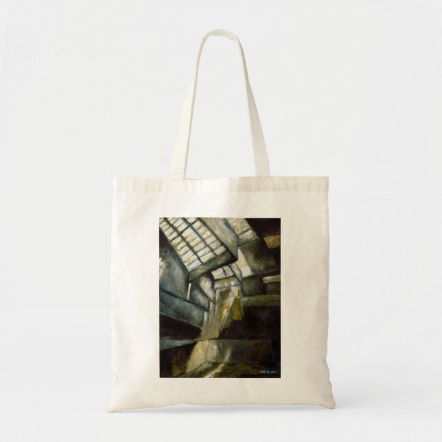 Sac - peinture à l'huile "intérieur de musée " (Devant)