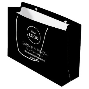 Sac personnalisé à logo simple, sac fourre-tout po