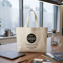Sac personnalisé à logo simple, sac fourre-tout po