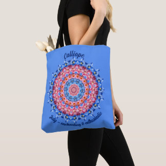 Sac personnalisé avec l'art de la fleur du mois de