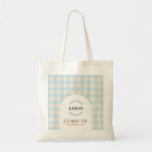 Sac personnalisé avec logo prépa Gingham doux pour