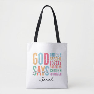Sac personnalisé chrétien Sac fourre-tout avec v