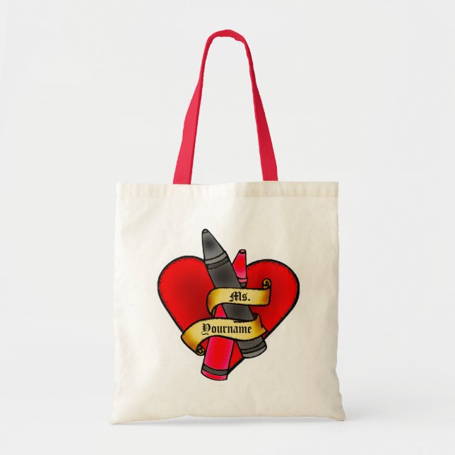 Sac personnalisé de crayon de professeur (Devant)