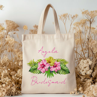 Sac personnalisé de fleurs d'hibiscus demoiselle d