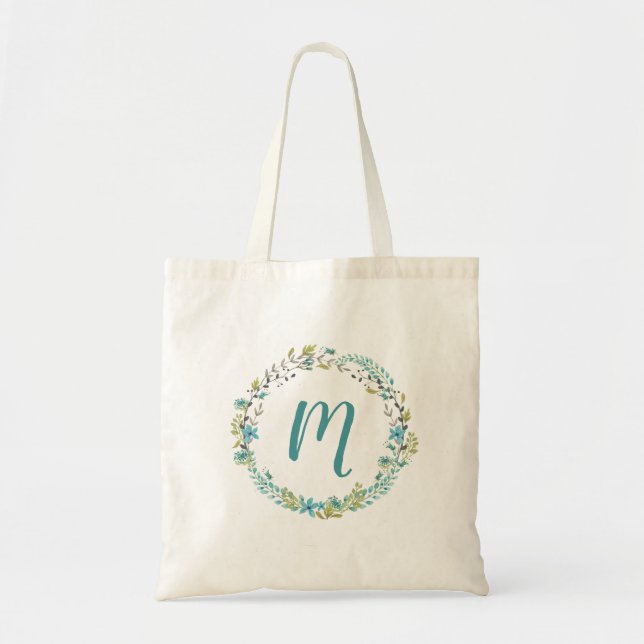 Sac personnalisé floral peint de toile de (Devant)