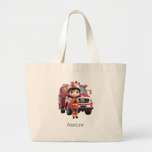 Sac personnalisé Kawaii Fille Pompière 3D 