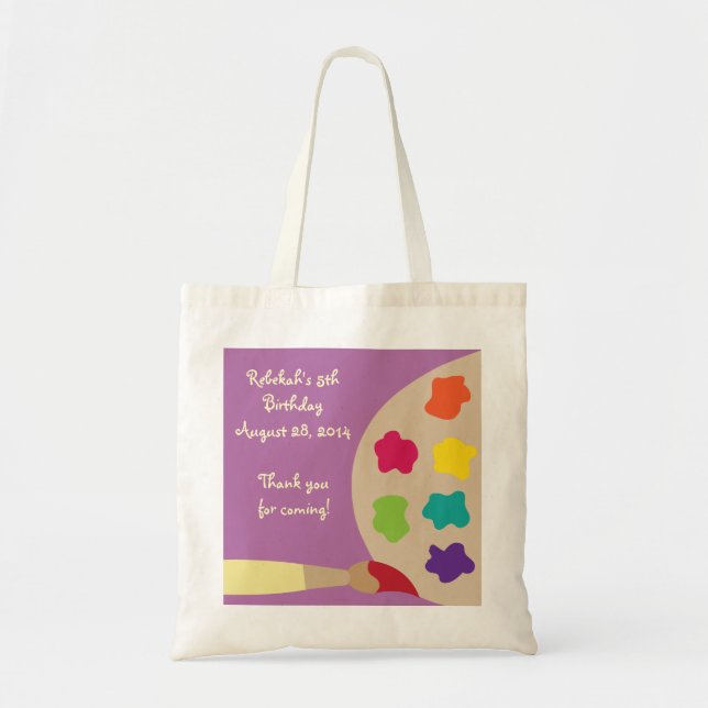 Sac personnalisé par palette d'art - pourpre (Devant)