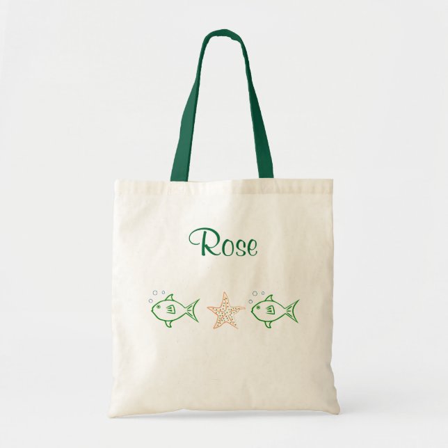 Sac personnalisé Poisson et Starfish (Devant)