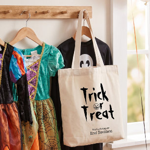 Sac personnalisé pour Halloween 'Treak or Treat'