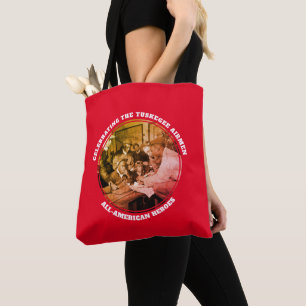 Sac personnalisé rouge TUSKEGEE AIRMEN Sac cabas