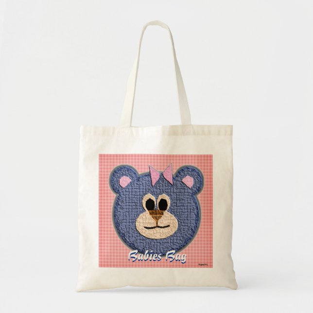Sac pour bébé en peluche texturé ( Bow) (Devant)