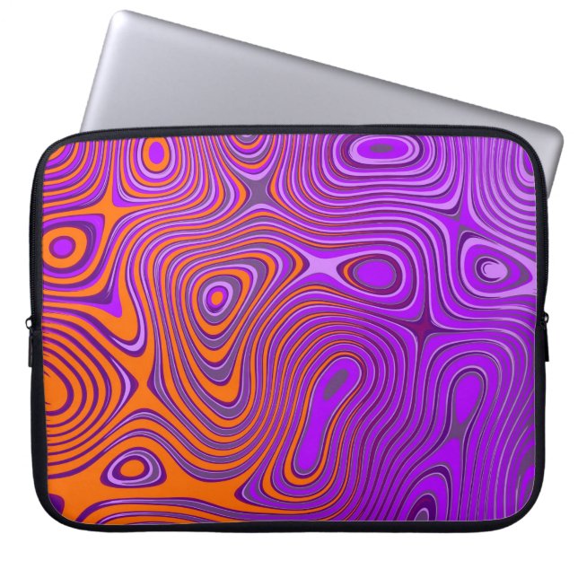 Sac pour ordinateur portable avec motif orange/ros (Devant)