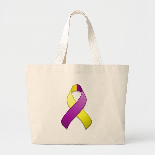 Sac pourpre et jaune de ruban de conscience (Devant)