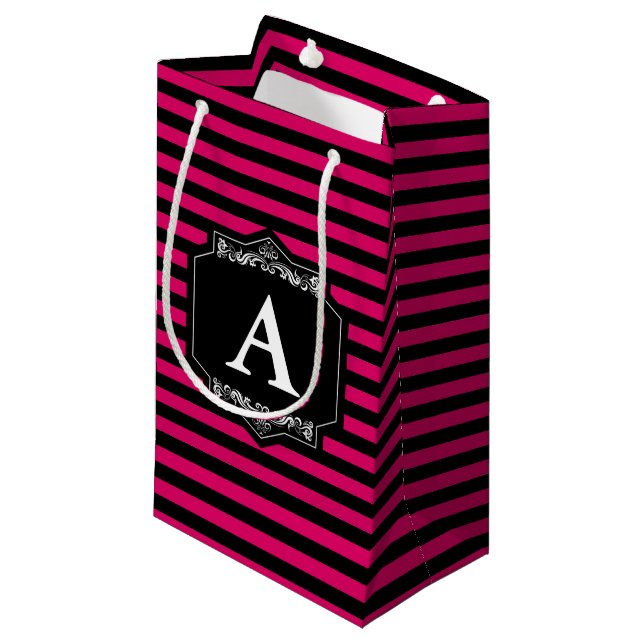 Sac Présentes Bandes Pink Monogramme (Devant Angle)