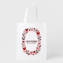 Cœur Floral Rétro Saint-Valentin Grand-Mère Maman