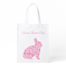 Coeurs roses Bunny de Pâques