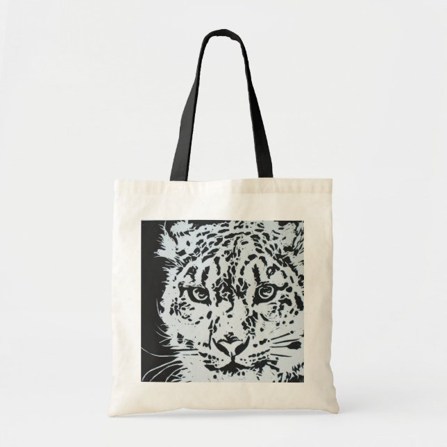 Sac réutilisable de léopard de neige (Devant)