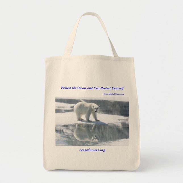 Sac réutilisable d'ours blanc (Devant)