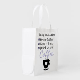 Sac Réutilisable Drink more coffee purple