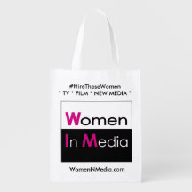 Femme dans Media EZ sac de magasinage - Blanc