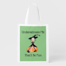 Funny Witch Sac fourre-tout d'Halloween