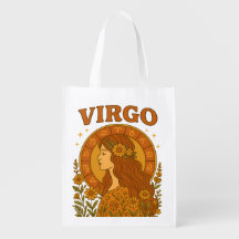 Rétro Vierge Zodiaque Boho Floral Astrologie