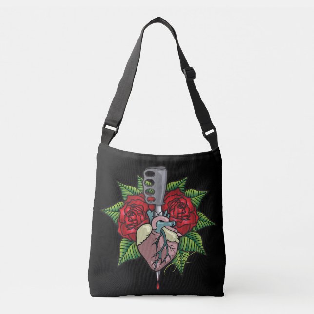 Sac réversible de Crossbody d'art de tatouage (Devant)