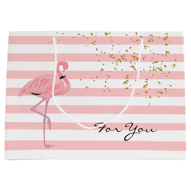 Sac rose chic de Flamant rose et de cadeau de (Devant)