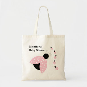 Sac rose de baby shower de coccinelles