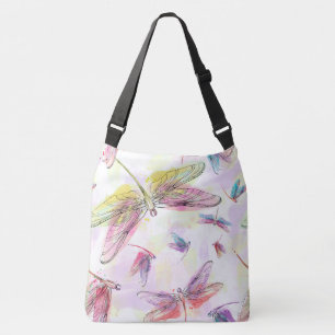 Sac rose de pourpre de lavande de libellules