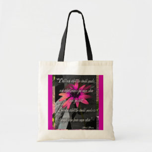 Sac rose de tournesol, avec la citation inspirée