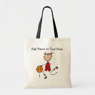 Sac rouge customisé de basket-ball de fille de