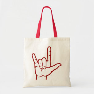 Sac rouge d'ASL je t'aime
