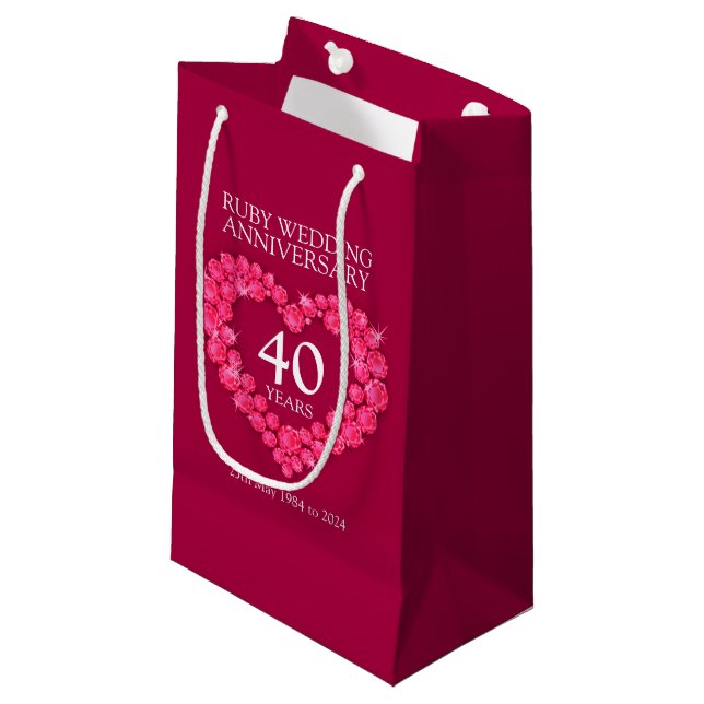 Sac rouge de photo d'anniversaire de mariage de (Devant Angle)