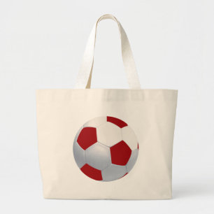 Sac rouge et blanc de toile de ballon de football