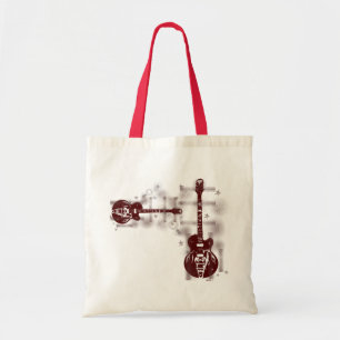 Sac rouge graphique de guitare