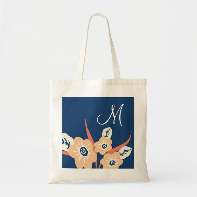 Sac Sac-Floral décoré d'un monogramme de (Devant)