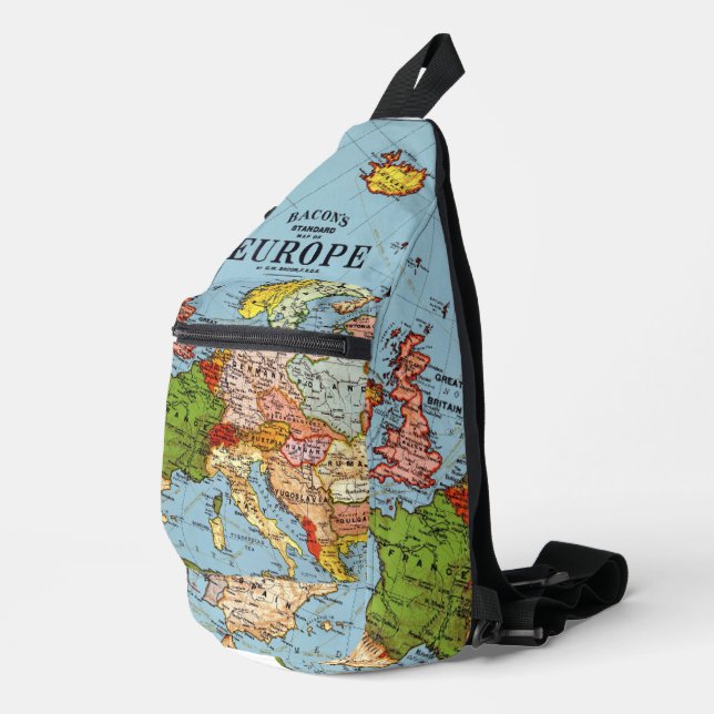 Sac Sling Crossbody - Carte De L'Europe (Coin droit)