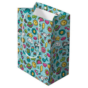 Sac totalement mignon de cadeau de griffonnages